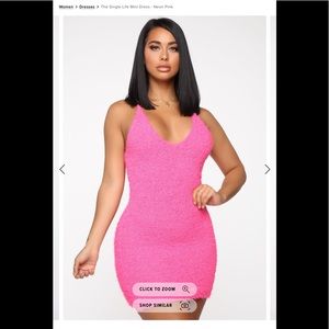 Single life hot pink mini dress sz L